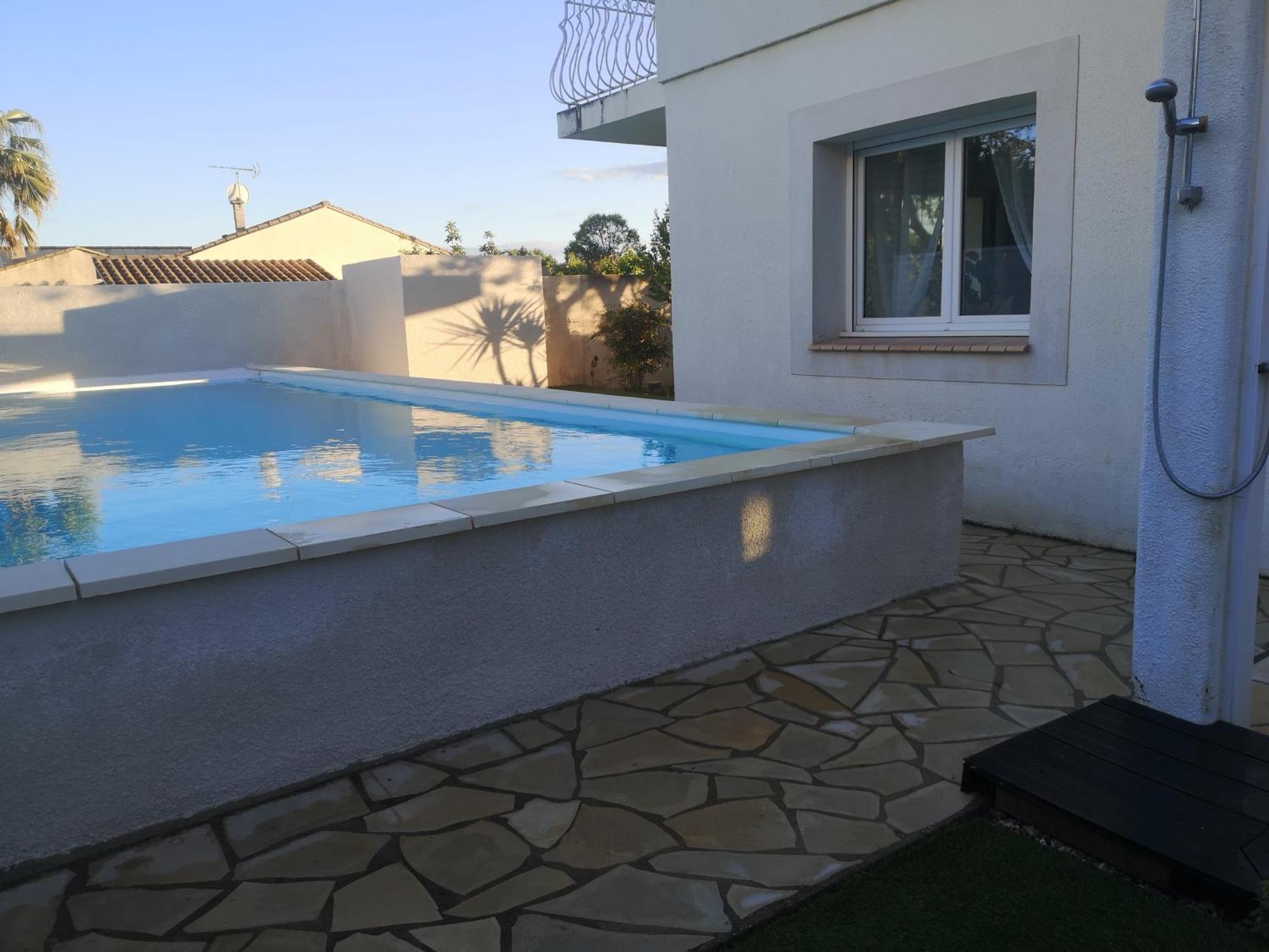 Appartement Dans Villa Avec Piscine Et Jardin Marguerittes Exterior foto